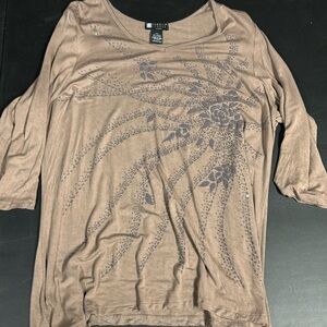 Brown? Half sleeve with sequins by Carole Little